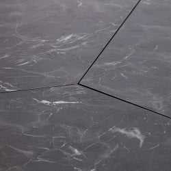 Раскладной стол YOOP (mod. 1202) ЛДСП+меламин/металл, 100 х 100 х 72 см, черный мрамор/черный