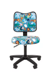 Детское кресло CХАИРМАН ТИН (Кидс) 102 черный пластик Зоопарк / CHAIRMAN (Kids)