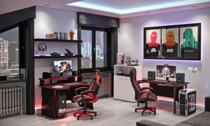 Компьютерный стол SKILL STG 1385 Металлик