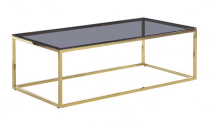 Журнальный стол ТАУН 120x60 Золото (стекло smoke)
