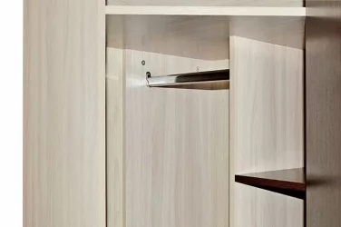 Угловой шкаф в прихожую Ольга 9.2 Ясень шимо светлый Венге