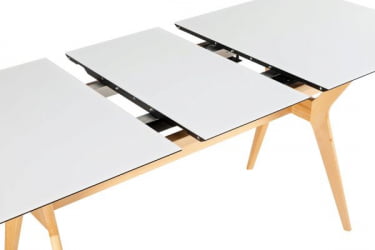 Стол раскладной Нарвик Glass 140-180 Automatic Natur/Light matte glass