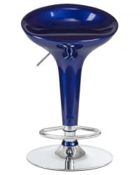 Стул барный ДОБРИН БОМБА (синий металлик) 2 шт / DOBRIN BOMBA