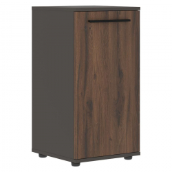 Шкаф колонка с глухой малой дверью ЕДИС ЕЛCС 42.1 Дуб Денвер темный Черный Мокко / EDIS ELCS