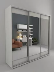 Шкаф-купе 3-х дверный Акцент-Лайт 3 2400х600 Выбеленное дерево