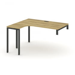 Стол-надставка на опорную тумбу (левый) CONCEPT CN.OSAN-003(L) Дуб Винченцо Черный