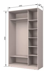 Шкаф-купе венге Хит-24-12-55 Аруба Венге