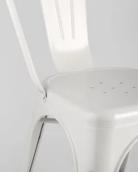 Стул TOLIX с высокой спинкой Белый матовый