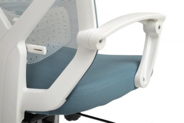 Кресло Oliver RCH W-203AC Белый пластик/Синий