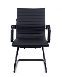 Кресло для персонала Everprof Leo Black CF Экокожа Черный