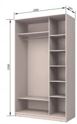 Шкаф-купе венге Хит-23-12-11 Аруба Венге