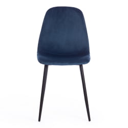 Стул BREEZE (mod. 4724) вельвет/металл, 44 х 53 х 87 см, Blue (синий) HLR63 / черный