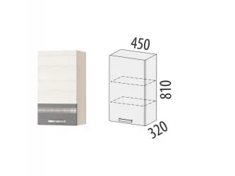 Шкаф кухонный (лев/прав) Графит 74.22 Сосна Астрид /Ваниль/Графит