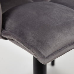 Кресло SASKIA (mod. 8283) металл/ткань, 55 х 61 х 85см, серый (G-062-40)/черный