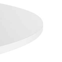 Обеденный стол URANUS ЛДСП/металл, 90x90x77 см, Белый/Черный