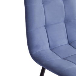 Стул CHILLY MAX Велюр/металл , 45 х 54 х 90 см , серо-голубой/черный