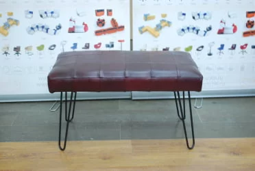 Банкетка Лейд 800x400 кожа бордовая