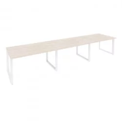 Стол переговорный (3 столешницы) ОНИКС О.МО-ПРГ-3.3 Денвер Светлый/Белый / ONIX O.MO-PRG-3.3