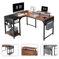 Стол письменный (для компьютера) угловой EUREKA ZX-L150B-RWB с шириной 150 см Reclaimed Wood