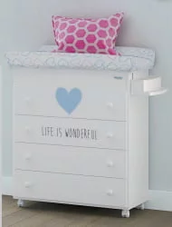 Детский комод Micuna Wonderful пеленальный B-970 white/blue