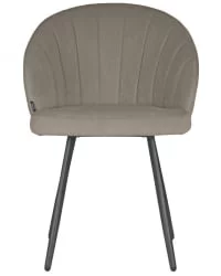 Стул обеденный DOBRIN NAOMI (ЭМАЛЬ ЧЕРНЫЙ МУАР велюр Catania Cocoa)