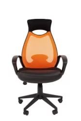 Кресло для руководителя CHAIRMAN 840 black  Сетчатый акрил/оранжевый