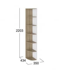 Стеллаж угловой Оксфорд ТД-139.07.24 Ривьера Белый