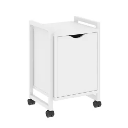Тумба на колесных опорах с распашным фасадом LOFT VR.L-T2.K Металл белый Белый Бриллиант