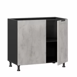 Тумба кухонная угловая 1000 Джамис Джамис ЛД 296.090.000.054 Черный Белый камень