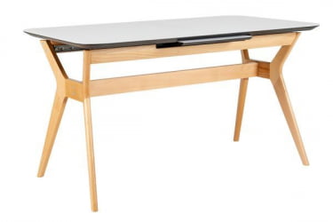Стол раскл. Нарвик Glass 120-150 Automatic Natur/Light matte glass