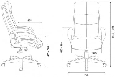 Кресло руководителя Бюрократ CH-824 Fabric серый Alfa 44