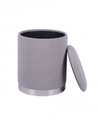 Пуф Эмили с ящиком серебро вельвет серый