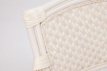 Комплект для отдыха ANDREA (диван + 2 кресла + журн. столик со стеклом + подушки) TCH White (белый), Ткань рубчик, цвет кремовый