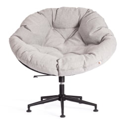 Кресло CLOUDE рогожка/металл, 97х98х90-96см, серо-бежевый, 3M 16/2