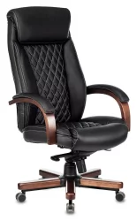 Кресло руководителя Бюрократ T-9924WALNUT/BLACK