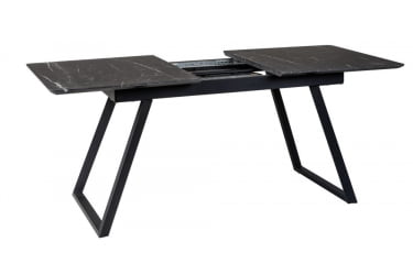 Стол Пеле раздвиж. 120-160 Темный мрамор/Бабочка