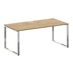 Стол руководителя прямой без тумбы SHIFT SK.SR-180 Тиквуд Светлый/Белый Брилиант