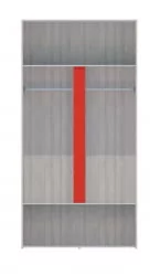 Детский шкаф для одежды Палермо Юниор 07 Белый глянец Ясень шимо светлый Красный