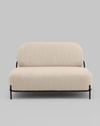 Диван Стоун велюр рельефный молочный