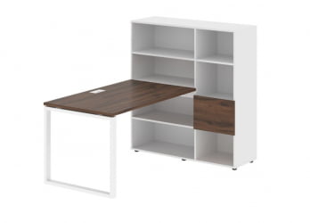 Рабочая станция ЕДИС ЕКРСТ 1213 Дуб Денвер темный Белый Белый / EDIS EQRST