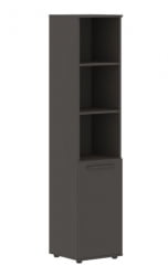 Шкаф-колонка с глухой малой дверью ЕДИС ЕХCС 42.5 Мокко Мокко Мокко / EDIS EHCS