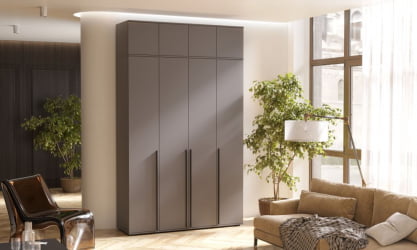 Шкаф Норд 4-х ств. + антресоль Графит