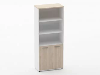 Шкаф 4 широкий верх открытый, низ закрытый Дека 10.19.111 Туя/Белый / Deka