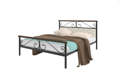 Кровать 160 на 190 Эсмеральда plus мягкая 1600х1900 Черная