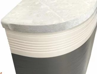 Напольный шкаф торцевой (прав) Графит 74.64 Сосна Астрид/Ваниль/Графит