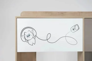 Стол компьютерный Котофей Дуб Ирландский Мокко Белый