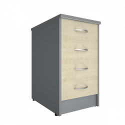 Тумба приставная (с замком) Riva А.ТП-4.1F-S Клен/Металлик