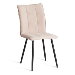 Стул обеденный Bari LT, велюр, бежевый/черный, 7, 41х55х89 см