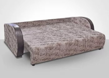 Диван тканевый Европа-1 вензель серый арена черная рогожка в1