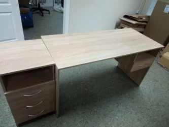 Стол для персонала S-1400 (Дуб Cонома светлый)